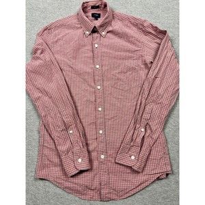 J Crew Shirt Womens S Gingham Pink Gray Checker Shirt Button Up